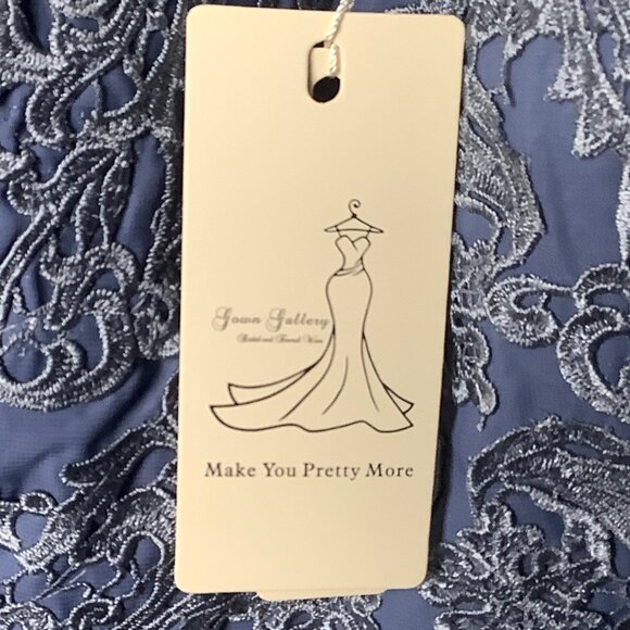 Elegant Gown Gallery Women 16 Wedding Dress Lace Bodice Chiffon Skirt  Blue NEW - Picture 3 of 10